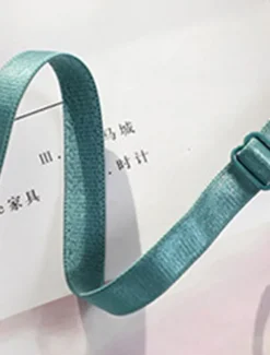 Women's Wireless Bras Double Strap Adjustable Full Coverage V Neck Breathable Pure Color Hook & Eye Date Casual Daily Nylon 1PC Green Black / Bras & Bralettes Home Outfits