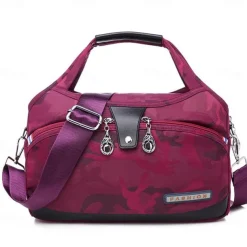 Women's Work Bag Polyester Oxford Cloth Daily Office & Career Camouflage Blue Camouflage Black Taro purple Camouflage purple