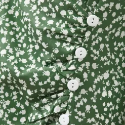 Women's Wrap Dress Floral Ditsy Floral Button Print V Neck Midi Dress Classic Daily Vacation Short Sleeve Summer Spring