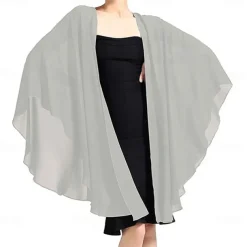 Women's Wrap Elegant Sleeveless Polyester Wedding Wraps With Pure Color For Party Spring & Summer