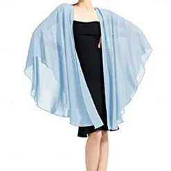 Women's Wrap Elegant Sleeveless Polyester Wedding Wraps With Pure Color For Party Spring & Summer