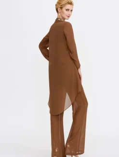 Women's Wrap Shrug Mother's Wraps Coats / Jackets Elegant Sun Protection Long Sleeve Chiffon Wedding Guest Wraps With Beading For Party Evening Spring & Fall dress to impress