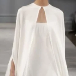 Women's Wrap Voiles & Sheers Elegant & Luxurious Romantic Sleeveless Chiffon Wedding Wraps With Pure Color For Formal Spring & Summer dress to impress