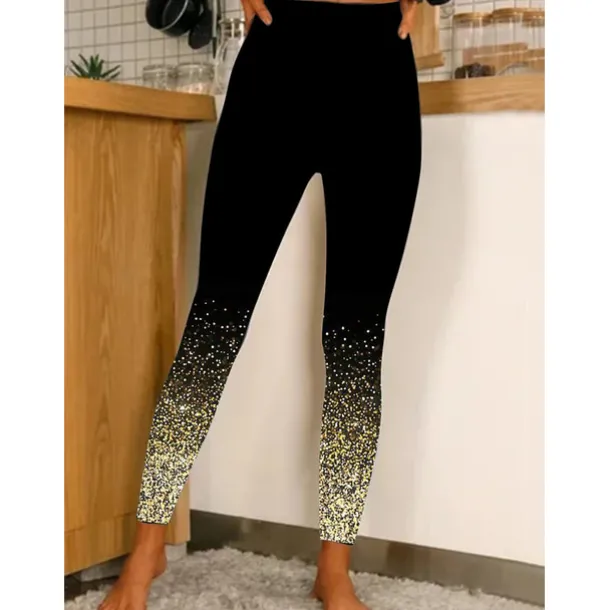 Women's Yoga Leggings Tummy Control Butt Lift High Waist Yoga Fitness Gym Workout Tights Leggings Floral 1# 2# 8# Spandex Fall Sports Activewear Stretchy Skinny