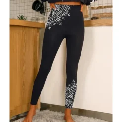 Women's Yoga Leggings Tummy Control Butt Lift High Waist Yoga Fitness Gym Workout Tights Leggings Floral 1# 2# 8# Spandex Fall Sports Activewear Stretchy Skinny