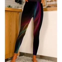 Women's Yoga Leggings Tummy Control Butt Lift High Waist Yoga Fitness Gym Workout Tights Leggings Floral 1# 2# 8# Spandex Fall Sports Activewear Stretchy Skinny