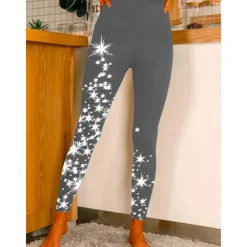 Women's Yoga Leggings Tummy Control Butt Lift High Waist Yoga Fitness Gym Workout Tights Leggings Floral 1# 2# 8# Spandex Fall Sports Activewear Stretchy Skinny