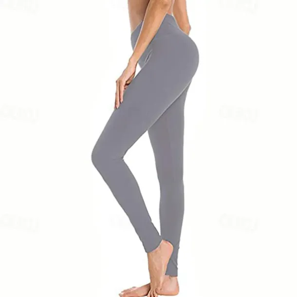 Women's Yoga Pants Seamless Tummy Control Butt Lift High Waist Yoga Fitness Gym Workout Cropped Leggings Bottoms Dark Grey Black White Spandex Fall Sports Activewear High Elasticity Skinny