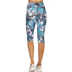 Women's Yoga Pants Side Pockets Tummy Control Butt Lift High Waist Yoga Fitness Gym Workout Tights Capri Leggings Bottoms Blue Spandex Fall Winter Sports Activewear High Elasticity