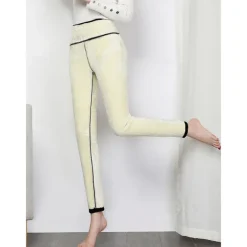 Women's Yoga Pants Yoga Leggings Fleece Lined Leggings High Waist Yoga Gym Workout Pilates Tights Black Gray Fleece Fall Winter Sports Activewear Stretchy Slim