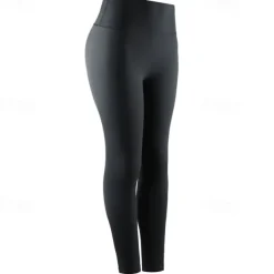 Women's Yoga Pants Yoga Leggings Side Pockets Tummy Control Butt Lift High Waist Yoga Gym Workout Pilates Tights Light Yellow Black Light Green Spandex Fall Sports Activewear Stretchy Skinny