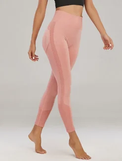 Women's Yoga Pants Yoga Leggings High Waist Yoga Gym Workout Pilates Tights Black Yellow Navy Blue Fall Sports Activewear Stretchy Slim