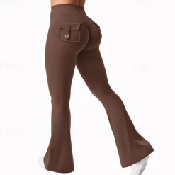 Women's Yoga Pants Yoga Leggings Ruched Butt Lifting Tummy Control Butt Lift High Waist Yoga Gym Workout Pilates Tights Black Army Green Fuchsia Fall Winter Sports Activewear Stretchy Slim