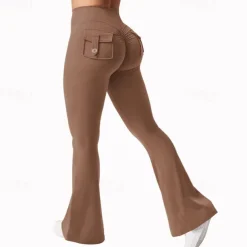 Women's Yoga Pants Yoga Leggings Ruched Butt Lifting Tummy Control Butt Lift High Waist Yoga Gym Workout Pilates Tights Black Army Green Fuchsia Fall Winter Sports Activewear Stretchy Slim