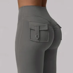 Women's Yoga Pants Yoga Leggings Ruched Butt Lifting Tummy Control Butt Lift High Waist Yoga Gym Workout Pilates Tights Black Army Green Fuchsia Fall Winter Sports Activewear Stretchy Slim