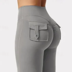 Women's Yoga Pants Yoga Leggings Ruched Butt Lifting Tummy Control Butt Lift High Waist Yoga Gym Workout Pilates Tights Black Army Green Fuchsia Fall Winter Sports Activewear Stretchy Slim