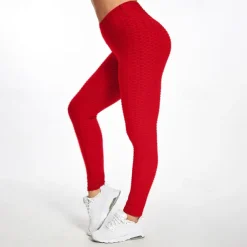 Women's Yoga Pants Yoga Leggings Elastic Waistband High Waist Yoga Gym Workout Pilates Tights Black White Pink Sports Activewear Stretchy Slim