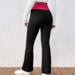 Women's Yoga Pants Yoga Leggings Fleece Lined Leggings Tummy Control Butt Lift High Waist Yoga Gym Workout Pilates Tights Color Block Black Fall Winter Sports Activewear Stretchy Slim