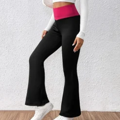 Women's Yoga Pants Yoga Leggings Fleece Lined Leggings Tummy Control Butt Lift High Waist Yoga Gym Workout Pilates Tights Color Block Black Fall Winter Sports Activewear Stretchy Slim