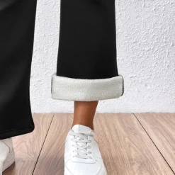 Women's Yoga Pants Yoga Leggings Fleece Lined Leggings Tummy Control Butt Lift High Waist Yoga Gym Workout Pilates Tights Color Block Black Fall Winter Sports Activewear Stretchy Slim