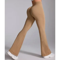 Women's Yoga Pants Yoga Leggings Flare Leg High Waist Yoga Gym Workout Pilates Tights Black Navy Blue Dark Gray Spandex Fall Sports Activewear Stretchy Slim