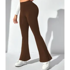 Women's Yoga Pants Yoga Leggings Flare Leg High Waist Yoga Gym Workout Pilates Tights Black Navy Blue Dark Gray Spandex Fall Sports Activewear Stretchy Slim