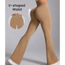 Women's Yoga Pants Yoga Leggings Flare Leg High Waist Yoga Gym Workout Pilates Tights Black Navy Blue Dark Gray Spandex Fall Sports Activewear Stretchy Slim