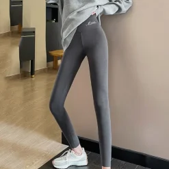 Women's Yoga Pants Yoga Leggings Fleece Lined Leggings Tummy Control Butt Lift High Waist Yoga Gym Workout Pilates Tights Dark Grey Black Purple Fall Winter Sports Activewear Stretchy Slim