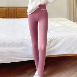 Women's Yoga Pants Yoga Leggings Fleece Lined Leggings Tummy Control Butt Lift High Waist Yoga Gym Workout Pilates Tights Dark Grey Black Purple Fall Winter Sports Activewear Stretchy Slim