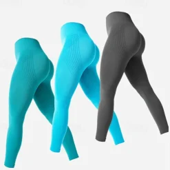 Women's Yoga Pants Yoga Leggings High Waist Yoga Gym Workout Pilates Tights Black Royal Blue Blue Fall Sports Activewear Stretchy Slim