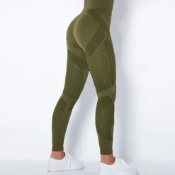 Women's Yoga Pants Yoga Leggings Mesh Patchwork High Waist Yoga Gym Workout Pilates Tights Color Block Dark Grey Black Army Green Spandex Sports Activewear Stretchy Slim