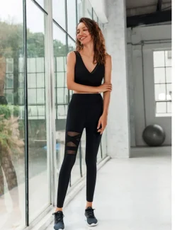 Women's Yoga Pants Yoga Leggings Patchwork Basic Tummy Control Butt Lift High Waist Yoga Gym Workout Pilates Cropped Leggings Tights Fashion Black Fall Winter Sports Activewear Stretchy Slim