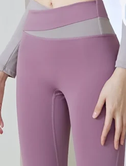 Women's Yoga Pants Yoga Leggings High Waist Yoga Gym Workout Pilates Tights Light Brown Black Royal Blue Spandex Sports Activewear Stretchy Slim