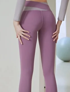 Women's Yoga Pants Yoga Leggings High Waist Yoga Gym Workout Pilates Tights Light Brown Black Royal Blue Spandex Sports Activewear Stretchy Slim