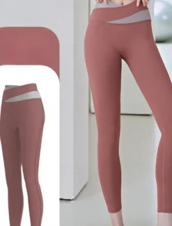 Women's Yoga Pants Yoga Leggings High Waist Yoga Gym Workout Pilates Tights Light Brown Black Royal Blue Spandex Sports Activewear Stretchy Slim