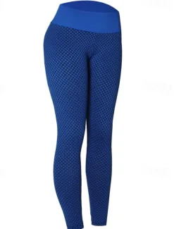 Women's Yoga Pants Yoga Leggings Patchwork Basic Tummy Control Butt Lift High Waist Yoga Gym Workout Pilates Cropped Leggings Tights Fashion Black Blue Fuchsia Fall Winter Sports Activewear Stretchy