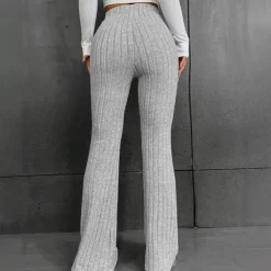 Women's Yoga Pants Yoga Leggings High Waist Yoga Gym Workout Pilates Tights Gray Spandex Fall Sports Activewear Stretchy Slim