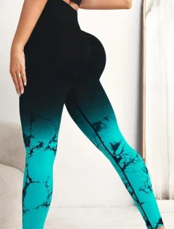 Women's Yoga Pants Yoga Leggings High Waist Yoga Gym Workout Pilates Tights Tie Dye Black White Pink Fall Sports Activewear Stretchy Slim