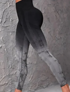 Women's Yoga Pants Yoga Leggings High Waist Yoga Gym Workout Pilates Tights Tie Dye Black White Pink Fall Sports Activewear Stretchy Slim