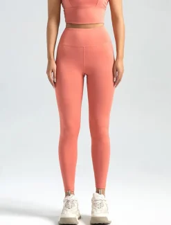 Women's Yoga Pants Yoga Leggings Tummy Control Butt Lift High Waist Yoga Gym Workout Pilates Tights Light Brown Black Ivory Spandex Fall Sports Activewear Stretchy Slim