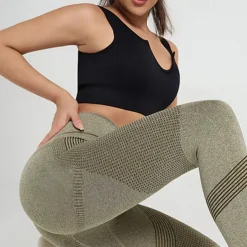 Women's Yoga Pants Yoga Leggings Patchwork High Waist Yoga Gym Workout Pilates Tights Black Pink Army Green Fall Sports Activewear Stretchy Slim