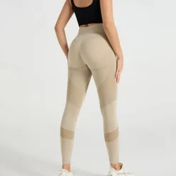 Women's Yoga Pants Yoga Leggings Patchwork High Waist Yoga Gym Workout Pilates Tights Black Pink Army Green Fall Sports Activewear Stretchy Slim