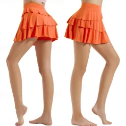 Women's Yoga Shorts High Waist Yoga Gym Workout Pilates Shorts Black Fuchsia Orange Sports Activewear Stretchy Slim