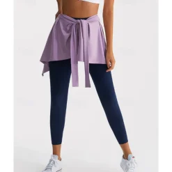 Women's Yoga Skirt Asymetric Hem Fitness Pants Black Blue Light Purple Sports Activewear Micro-elastic