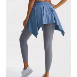 Women's Yoga Skirt Asymetric Hem Fitness Pants Black Blue Light Purple Sports Activewear Micro-elastic