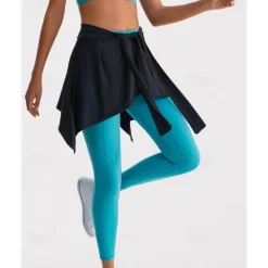 Women's Yoga Skirt Asymetric Hem Fitness Pants Black Blue Light Purple Sports Activewear Micro-elastic