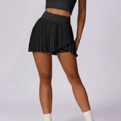 Women's Yoga Skirt Ruched with Phone Pocket High Waist Yoga Gym Workout Pilates Shorts Black White Sky Blue Sports Activewear Stretchy Slim