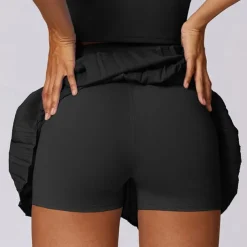 Women's Yoga Skirt Ruched with Phone Pocket High Waist Yoga Gym Workout Pilates Shorts Black White Sky Blue Sports Activewear Stretchy Slim