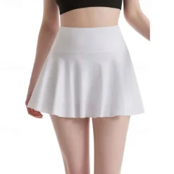 Women's Yoga Skirt with Phone Pocket High Waist Yoga Gym Workout Pilates Shorts Black White Light Purple Sports Activewear Stretchy Slim