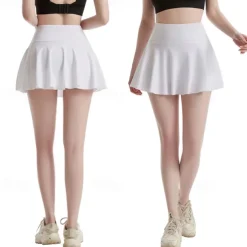 Women's Yoga Skirt with Phone Pocket High Waist Yoga Gym Workout Pilates Shorts Black White Light Purple Sports Activewear Stretchy Slim